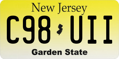NJ license plate C98UII