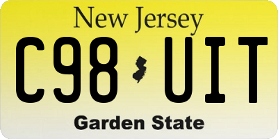 NJ license plate C98UIT