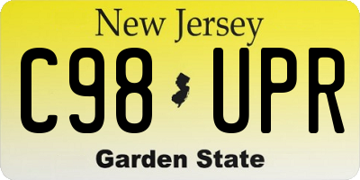 NJ license plate C98UPR