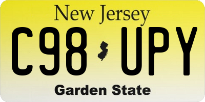 NJ license plate C98UPY