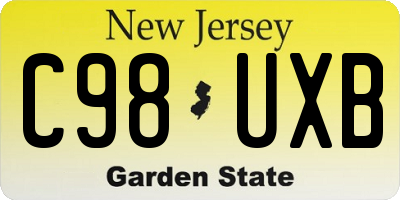 NJ license plate C98UXB