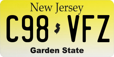 NJ license plate C98VFZ