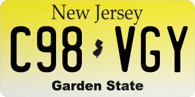 NJ license plate C98VGY