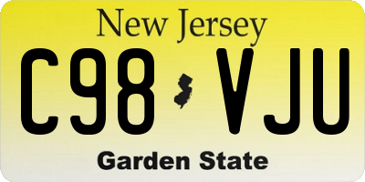 NJ license plate C98VJU