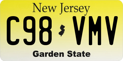NJ license plate C98VMV