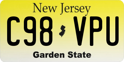 NJ license plate C98VPU
