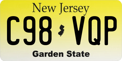 NJ license plate C98VQP