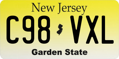 NJ license plate C98VXL