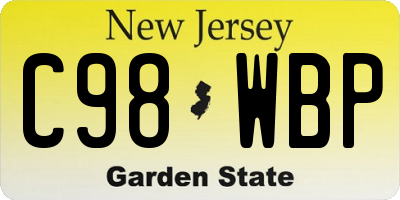NJ license plate C98WBP