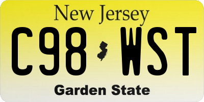 NJ license plate C98WST