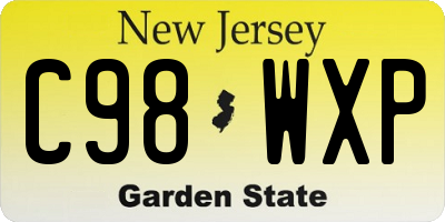 NJ license plate C98WXP
