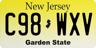 NJ license plate C98WXV