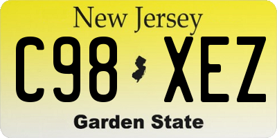 NJ license plate C98XEZ
