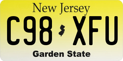 NJ license plate C98XFU