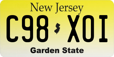 NJ license plate C98XOI