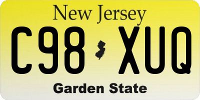 NJ license plate C98XUQ