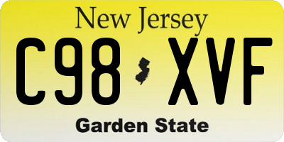 NJ license plate C98XVF