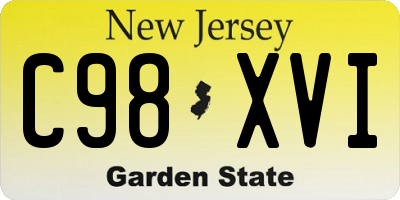 NJ license plate C98XVI