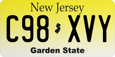 NJ license plate C98XVY