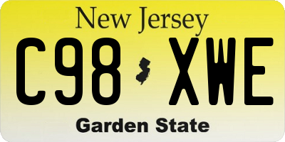 NJ license plate C98XWE