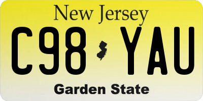 NJ license plate C98YAU