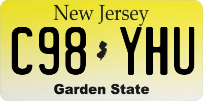 NJ license plate C98YHU