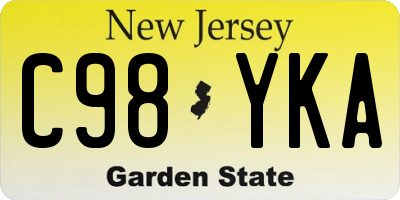 NJ license plate C98YKA