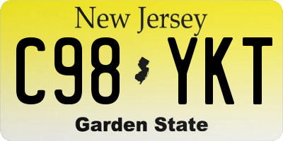 NJ license plate C98YKT