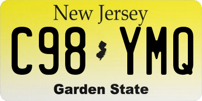 NJ license plate C98YMQ