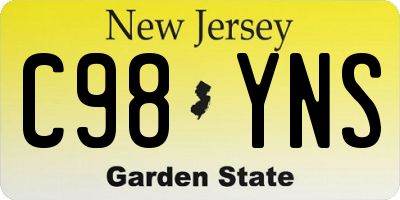 NJ license plate C98YNS