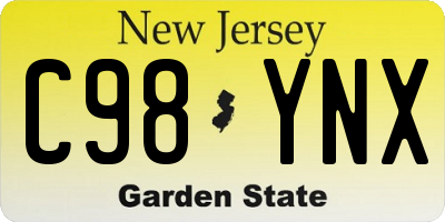 NJ license plate C98YNX