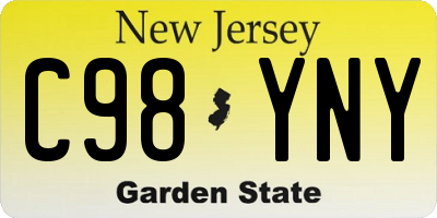 NJ license plate C98YNY