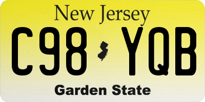 NJ license plate C98YQB