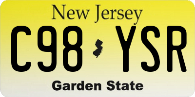 NJ license plate C98YSR