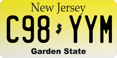 NJ license plate C98YYM