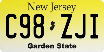 NJ license plate C98ZJI