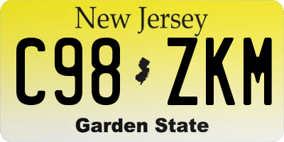 NJ license plate C98ZKM