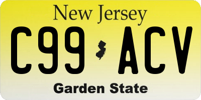 NJ license plate C99ACV