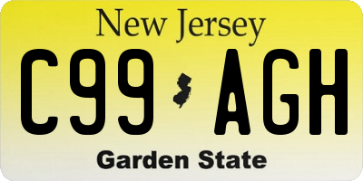 NJ license plate C99AGH