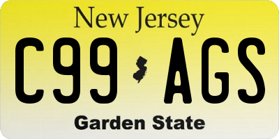 NJ license plate C99AGS