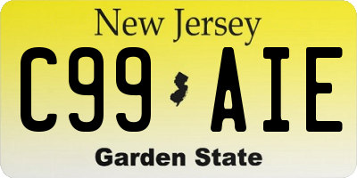 NJ license plate C99AIE