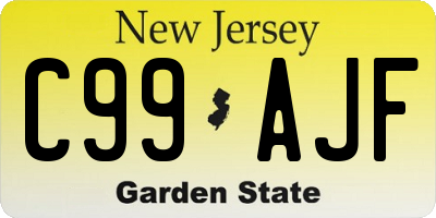 NJ license plate C99AJF