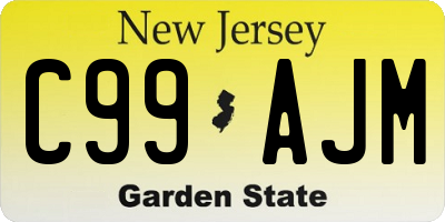 NJ license plate C99AJM