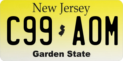 NJ license plate C99AOM