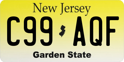 NJ license plate C99AQF