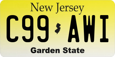 NJ license plate C99AWI