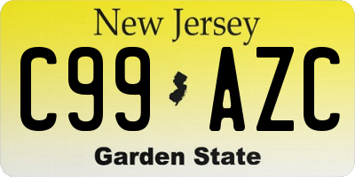 NJ license plate C99AZC