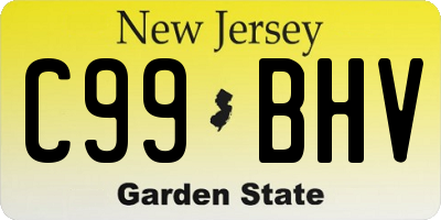 NJ license plate C99BHV