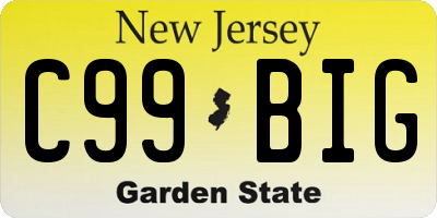 NJ license plate C99BIG