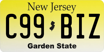 NJ license plate C99BIZ